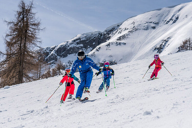 Groepslessen voor kinderen ski - kinderskischool Flachau - familieskischool